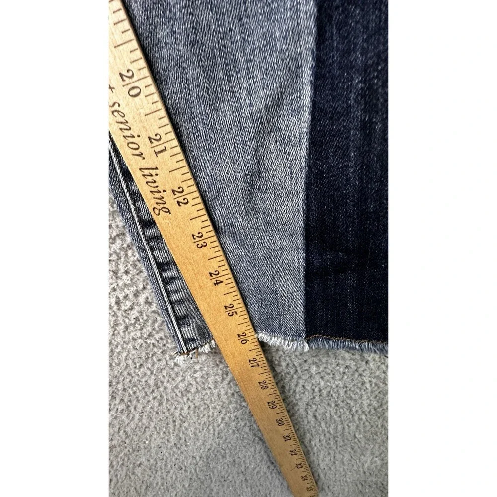 KUT From The Kloth Reese Ankle Straight Leg Jeans Womens Size 4 Two Tone Blue